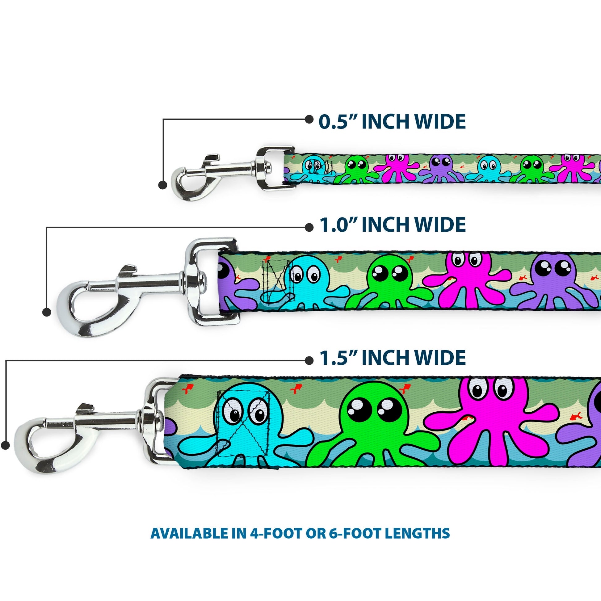 Dog Leash - Octopus Cartoon Dog Leashes Buckle-Down