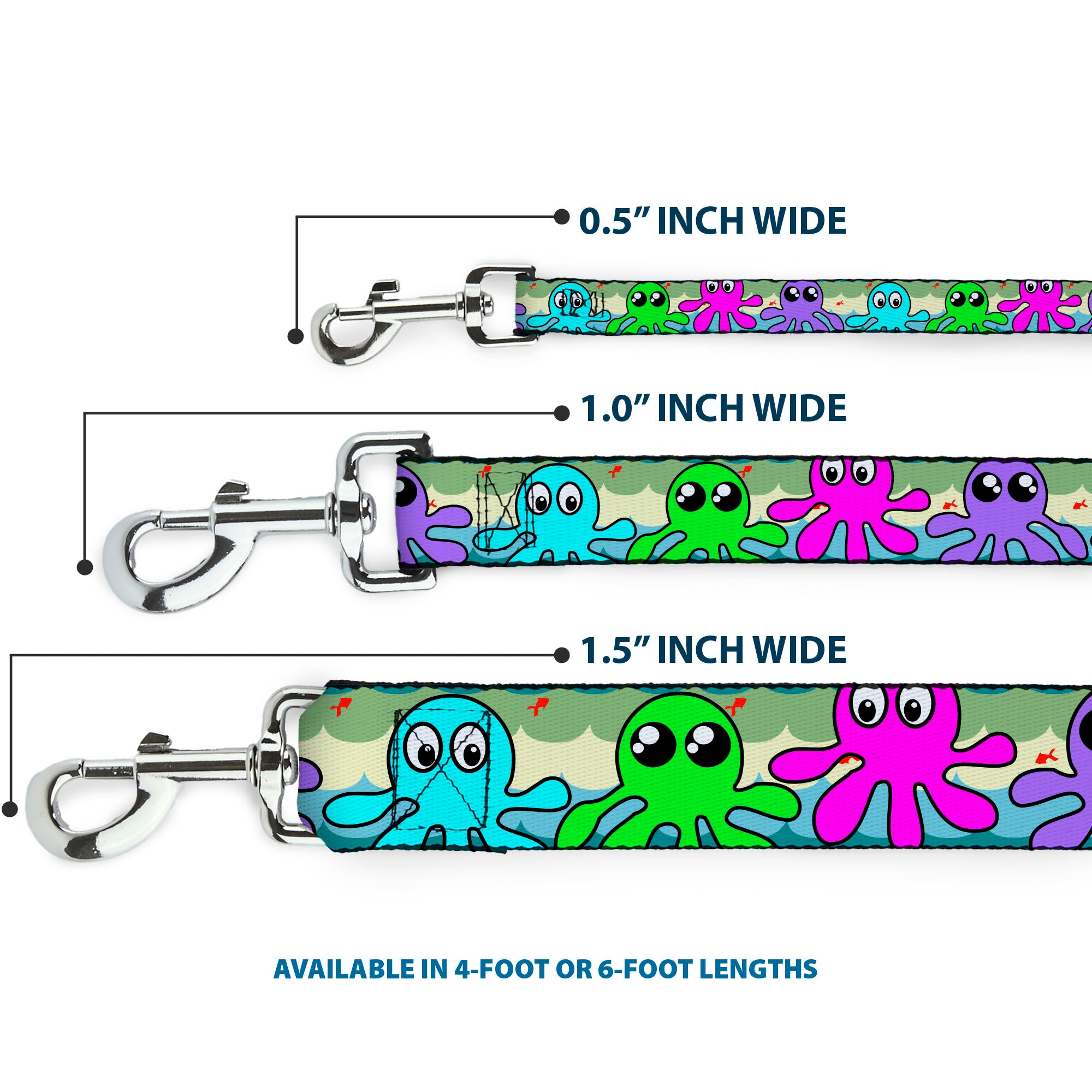 Dog Leash - Octopus Cartoon Dog Leashes Buckle-Down