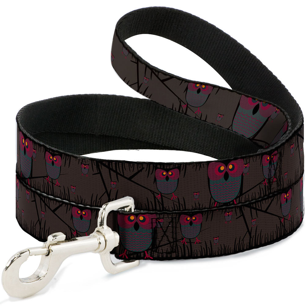 Dog Leash - Owls in Trees Purple Dog Leashes Buckle-Down
