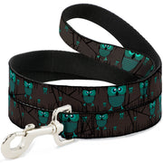 Dog Leash - Owls in Trees Turquoise Dog Leashes Buckle-Down