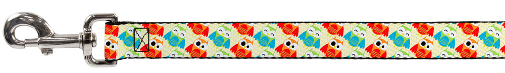 Dog Leash - Owl Eyes Yellow/Reds/Blues Dog Leashes Buckle-Down