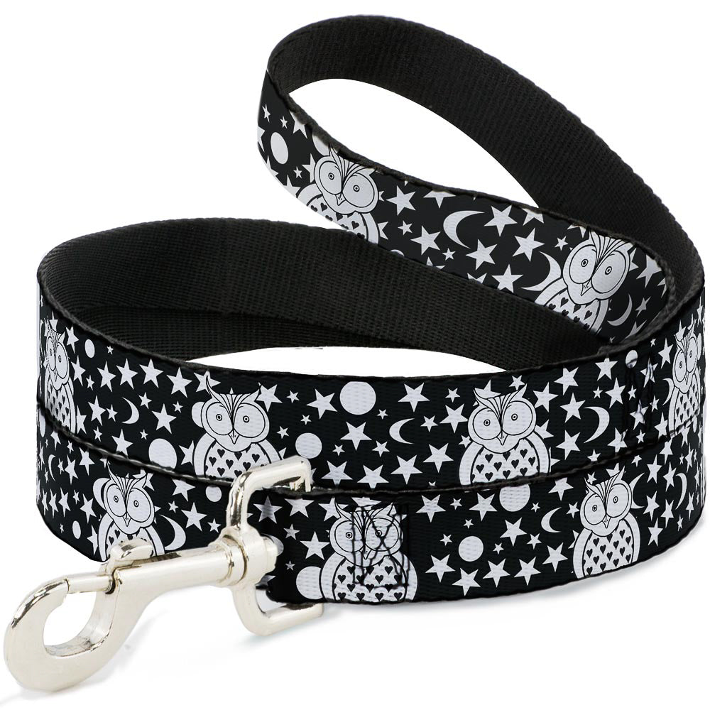 Dog Leash - Owls Black/White2 Dog Leashes Buckle-Down