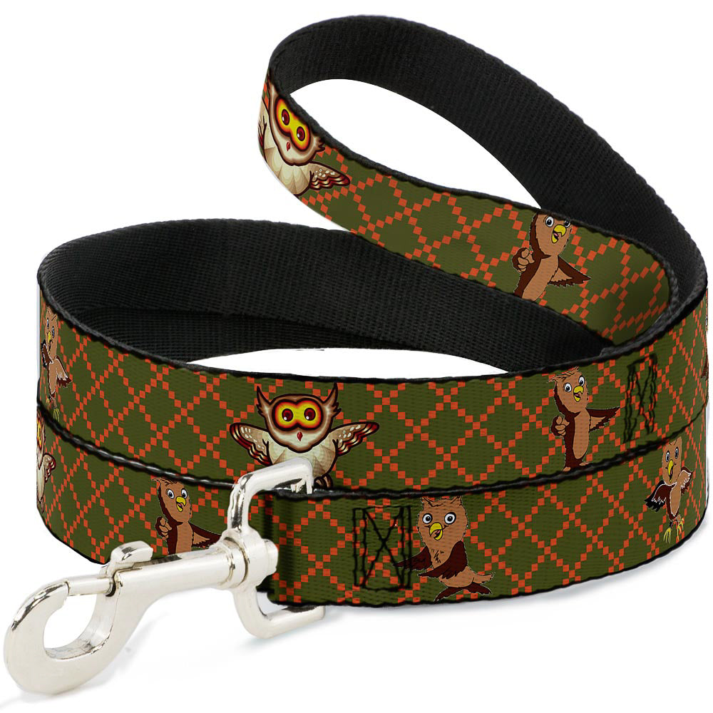 Dog Leash - Owls Expressions Multi Color Dog Leashes Buckle-Down