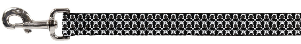 Dog Leash - Owls Monogram Black/White Dog Leashes Buckle-Down