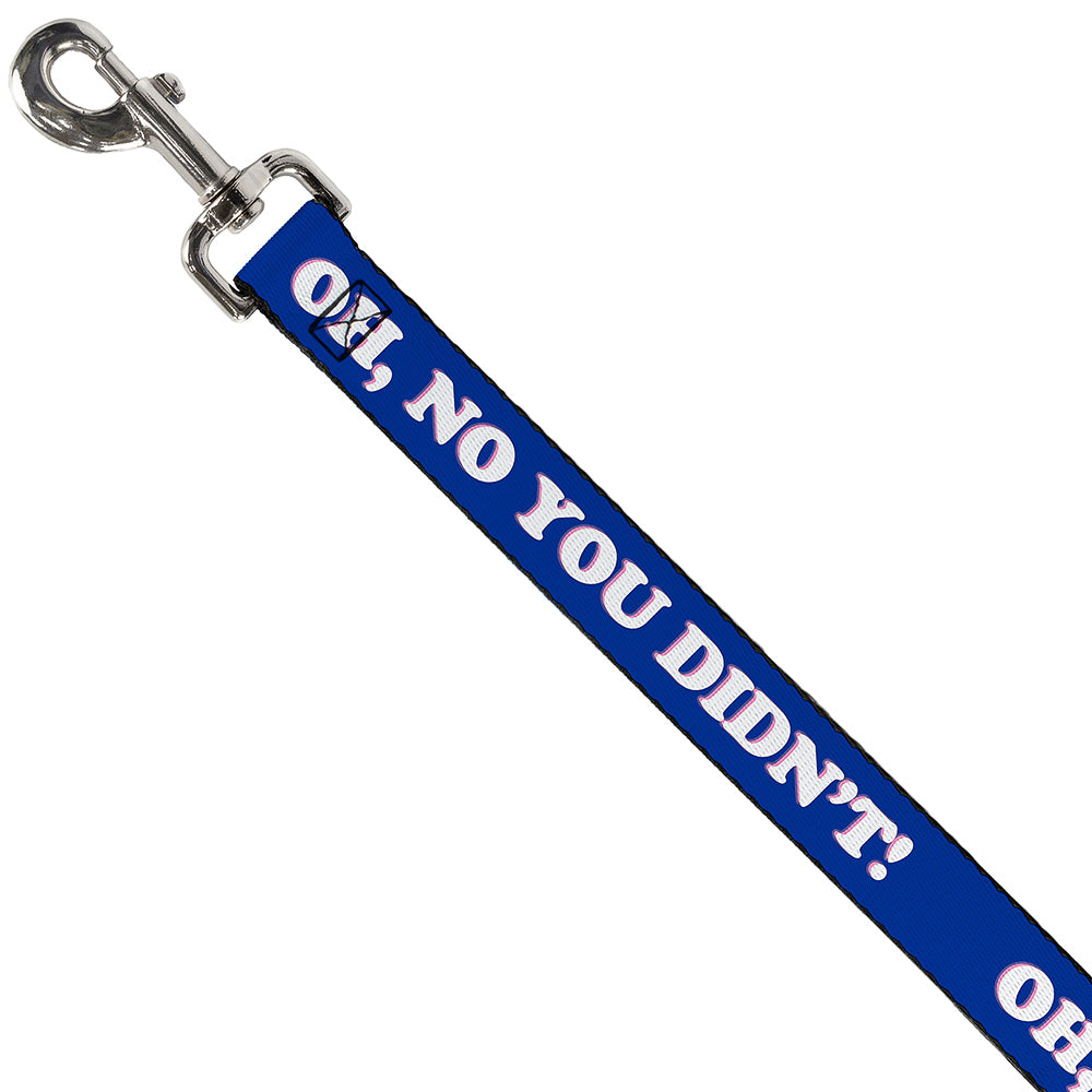 Dog Leash - OH, NO YOU DIDN'T!!! Navy/Purple/White Dog Leashes Buckle-Down