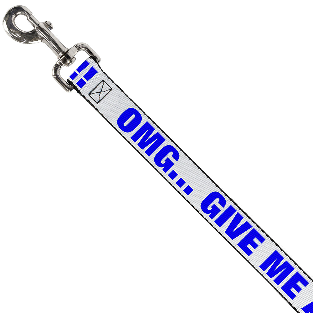 Dog Leash - OMGâ€¦GIVE ME A BREAK!!! White/Royal Dog Leashes Buckle-Down
