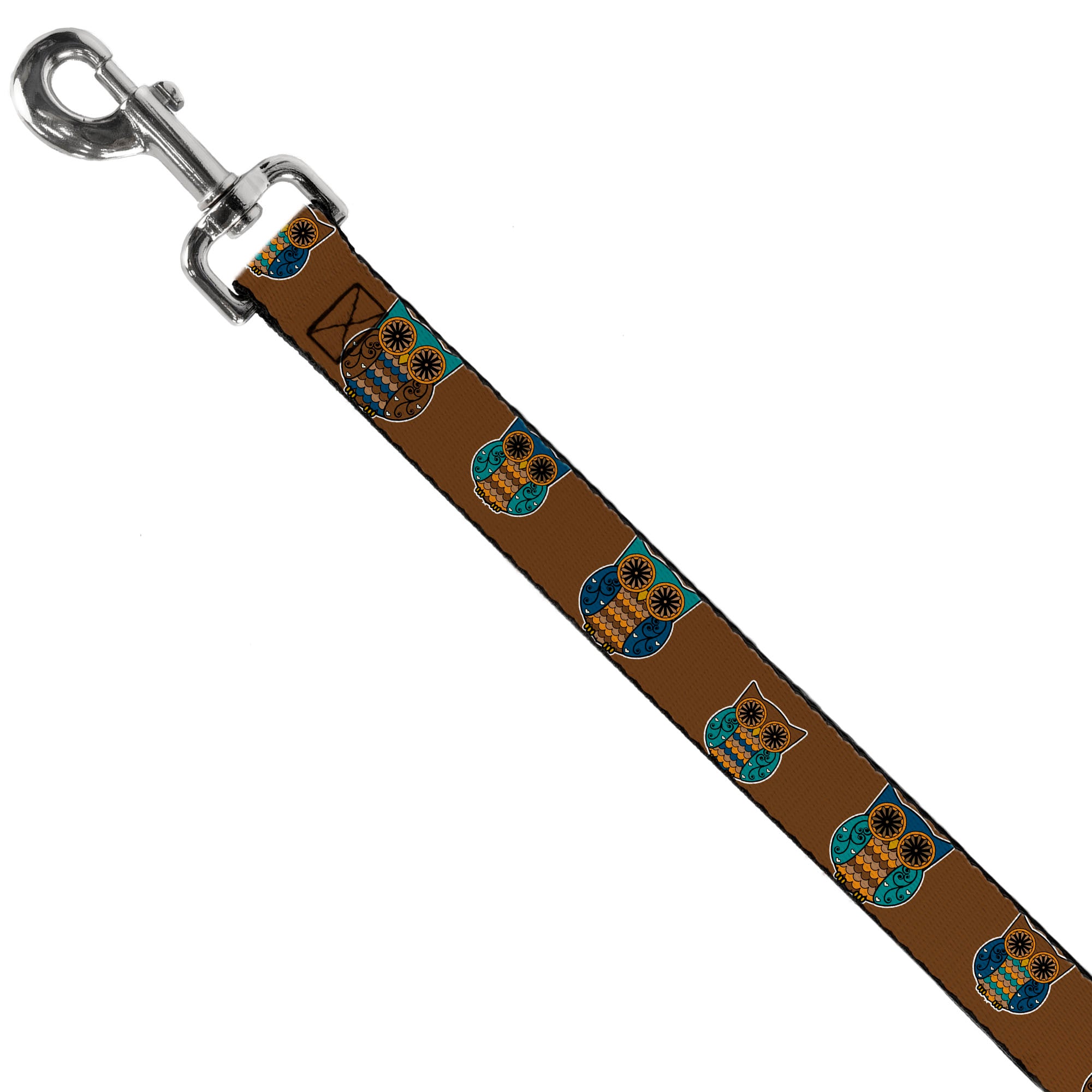 Dog Leash - Owls Brown/Pastel Dog Leashes Buckle-Down