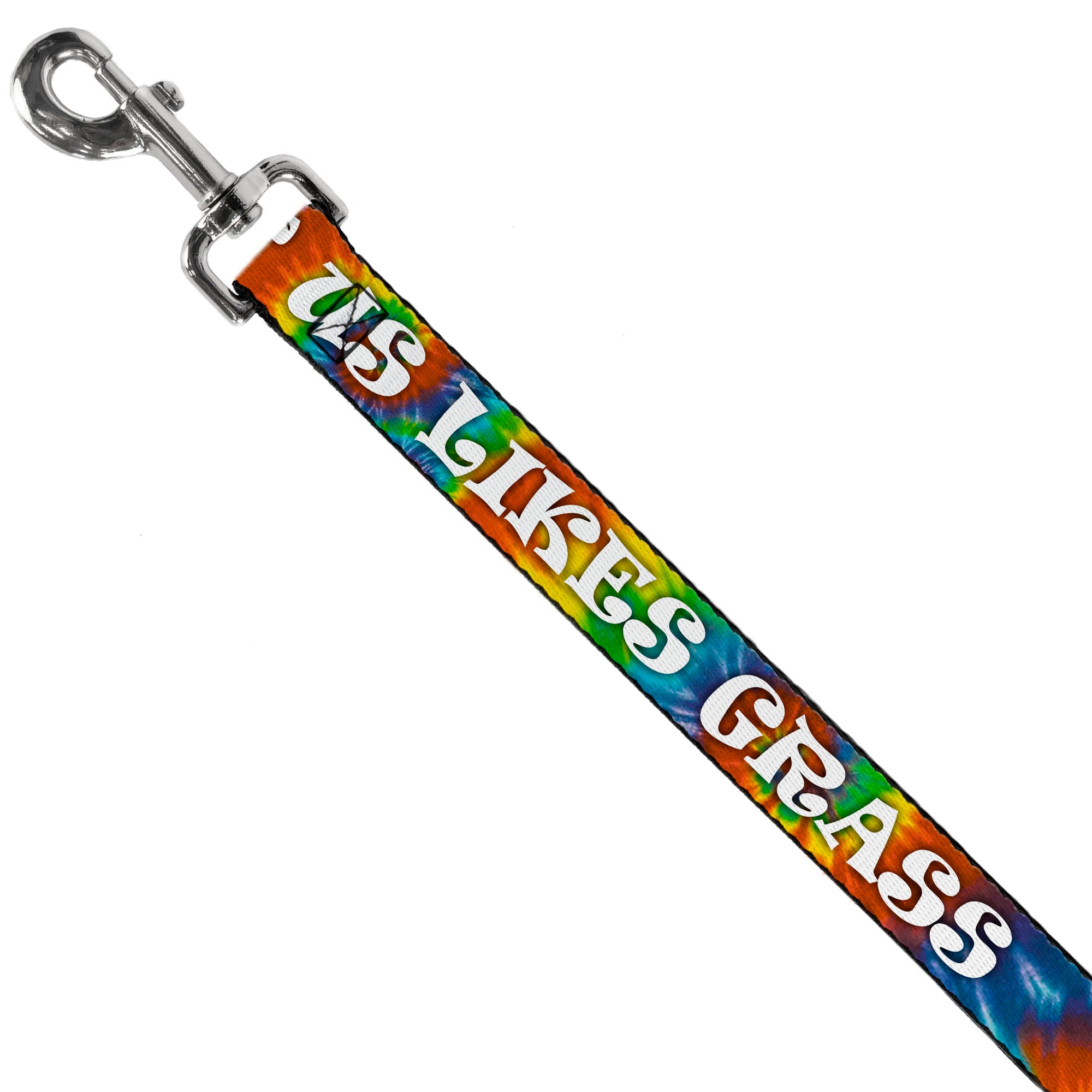 Buckle-Down Dog Leash - ONE OF US LIKES GRASS/Tie Dye Multi Color/White Dog Leashes Buckle-Down
