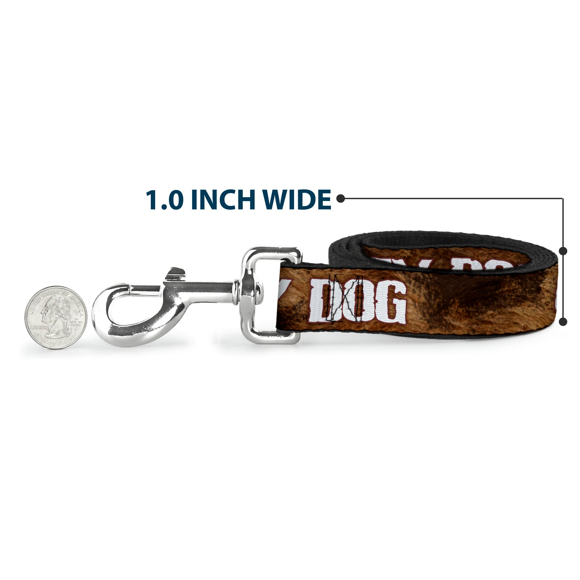Buckle-Down Dog Leash - ONE OF US IS A DIRTY DOG/Fur Brown/White Dog Leashes Buckle-Down
