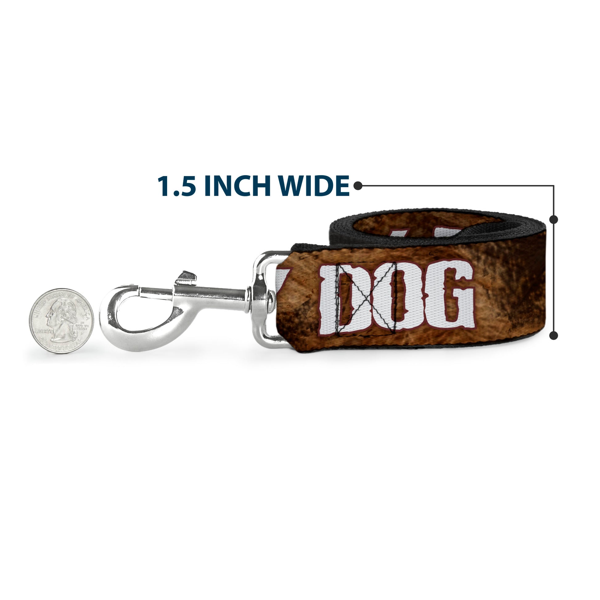 Buckle-Down Dog Leash - ONE OF US IS A DIRTY DOG/Fur Brown/White Dog Leashes Buckle-Down