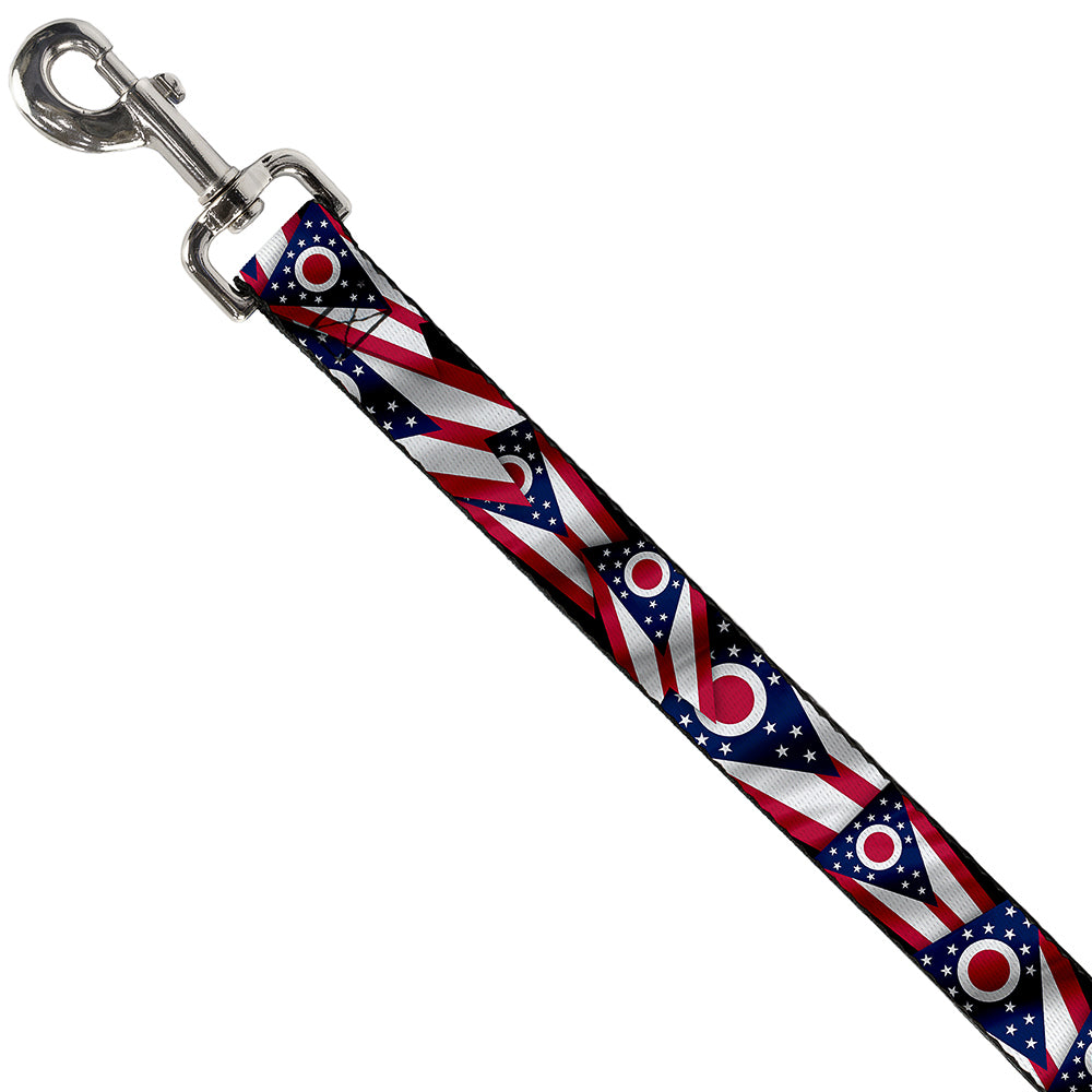 Dog Leash - Ohio Flags Stacked Dog Leashes Buckle-Down