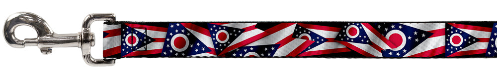 Dog Leash - Ohio Flags Stacked Dog Leashes Buckle-Down