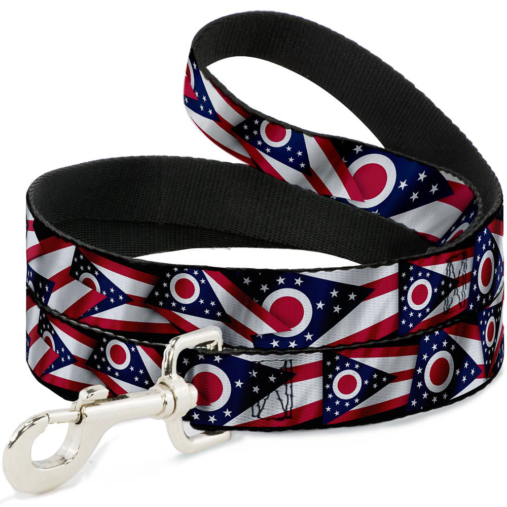 Dog Leash - Ohio Flags Stacked Dog Leashes Buckle-Down