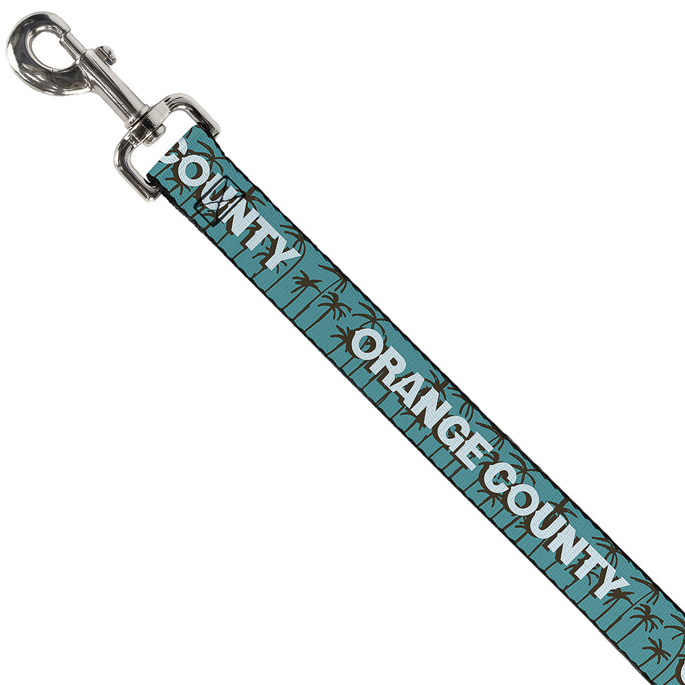 Dog Leash - ORANGE COUNTY/Palm Trees Blue/Brown/Light Blue Dog Leashes Buckle-Down