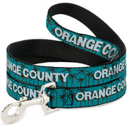 Dog Leash - ORANGE COUNTY/Palm Trees Blue/Brown/Light Blue Dog Leashes Buckle-Down