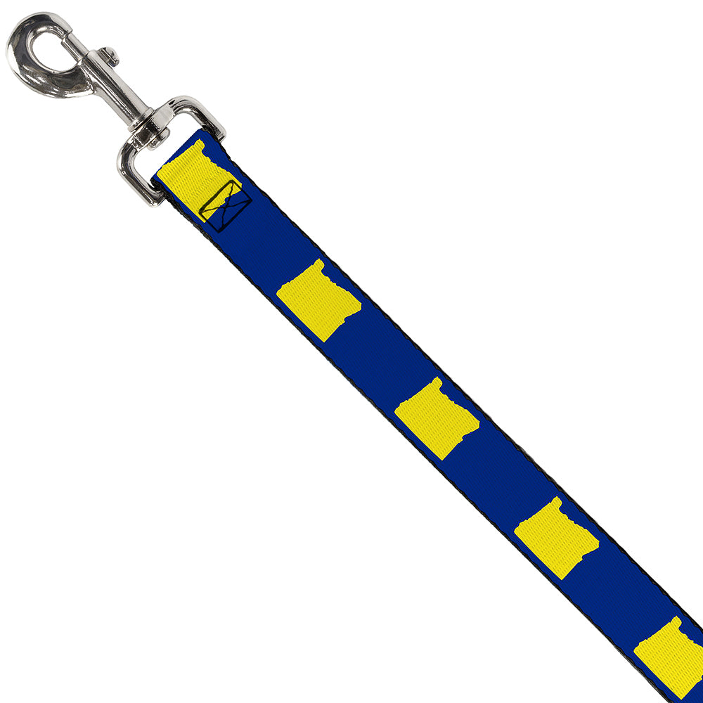 Dog Leash - Oregon State Silhouette Blue/Yellow Dog Leashes Buckle-Down