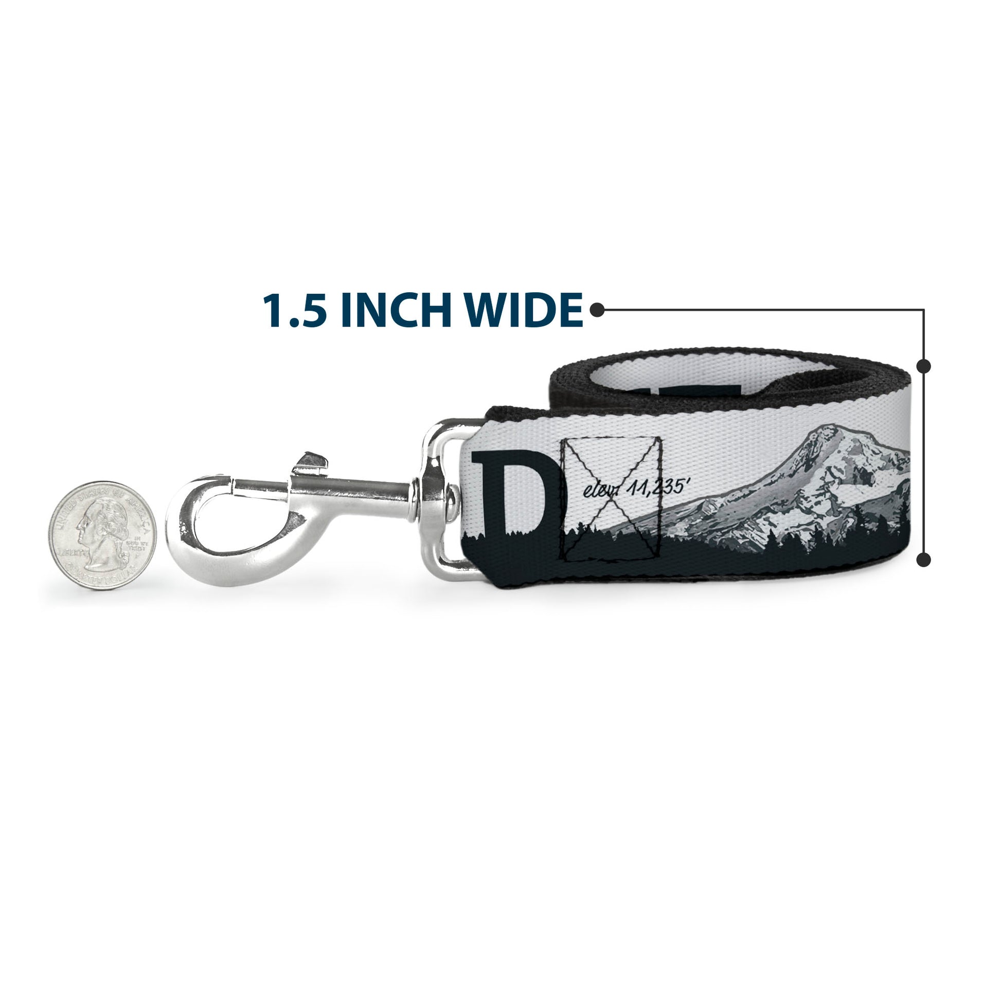 Dog Leash - Oregon MT. HOOD Scenery White/Grays Dog Leashes Buckle-Down