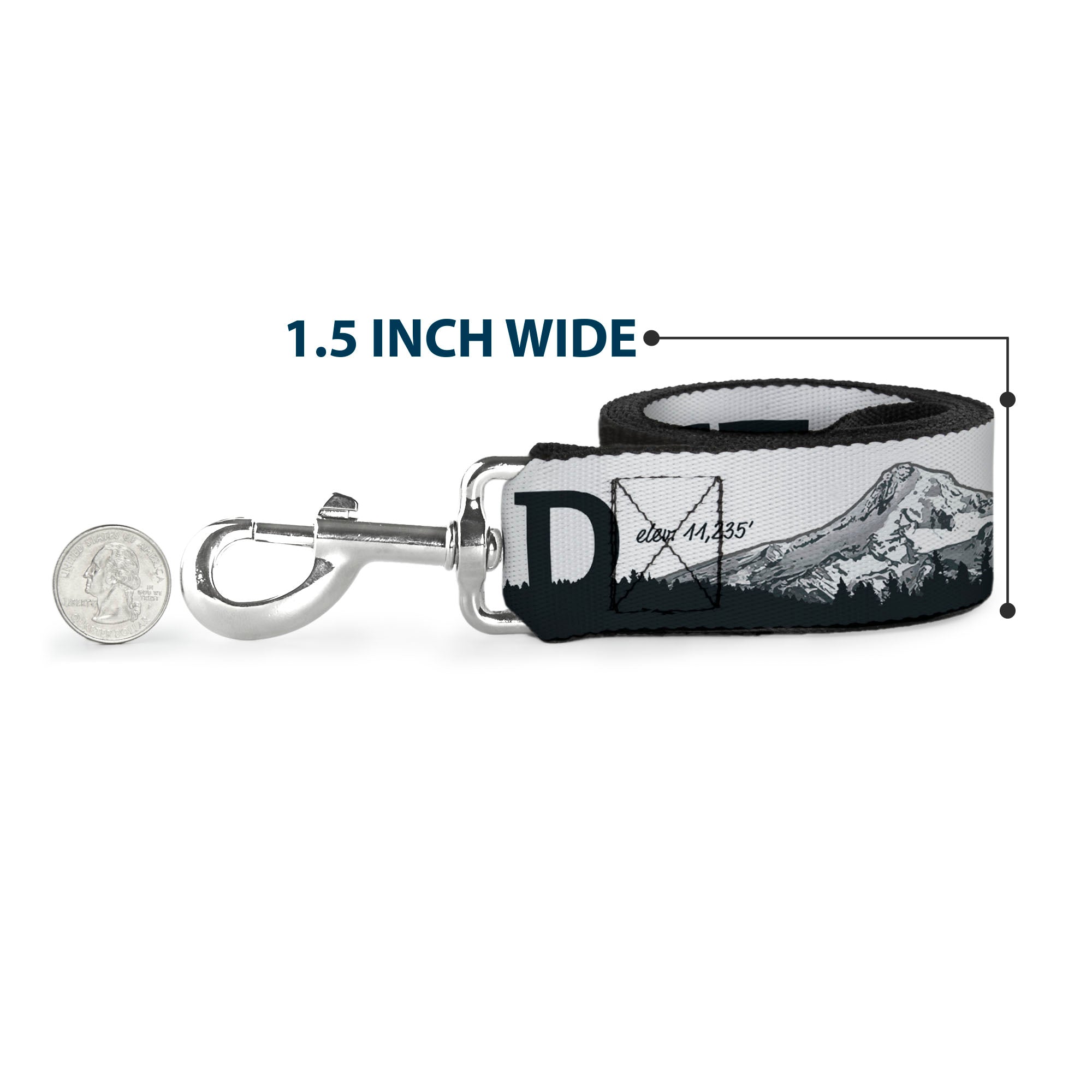Dog Leash - Oregon MT. HOOD Scenery White/Grays Dog Leashes Buckle-Down