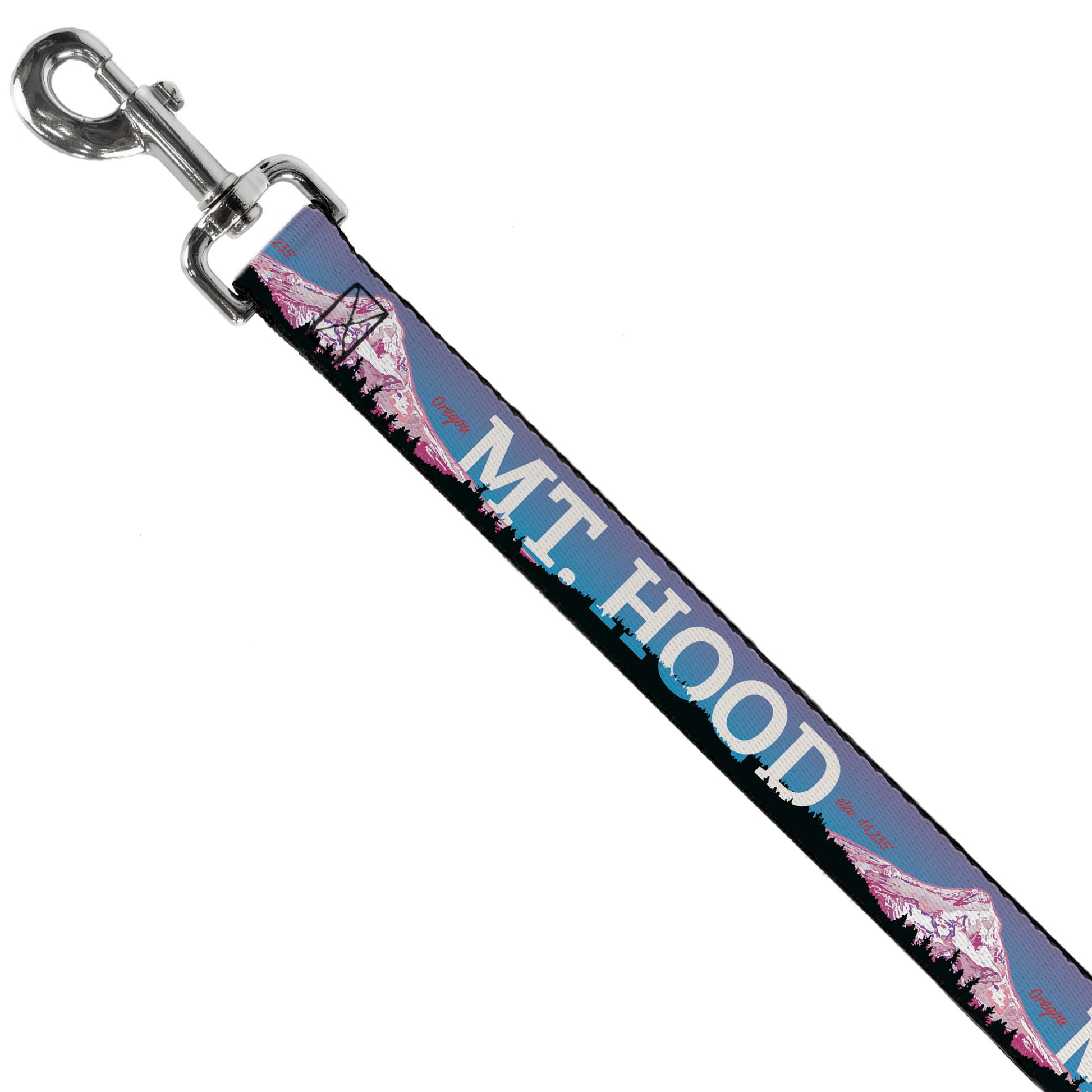 Dog Leash - Oregon MT. HOOD Scenery Blues/Purples/Black/White Dog Leashes Buckle-Down