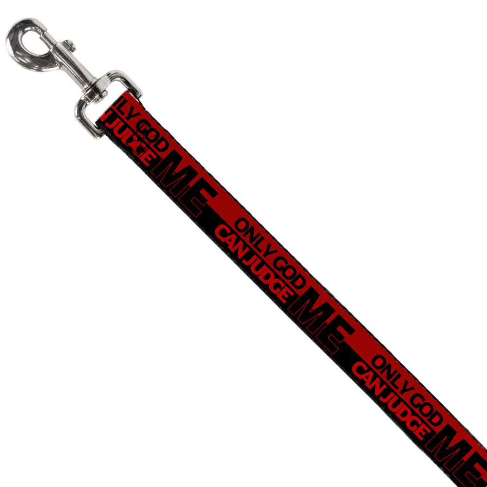 Dog Leash - ONLY GOD CAN JUDGE ME/Stripe Red/Black/Red Dog Leashes Buckle-Down
