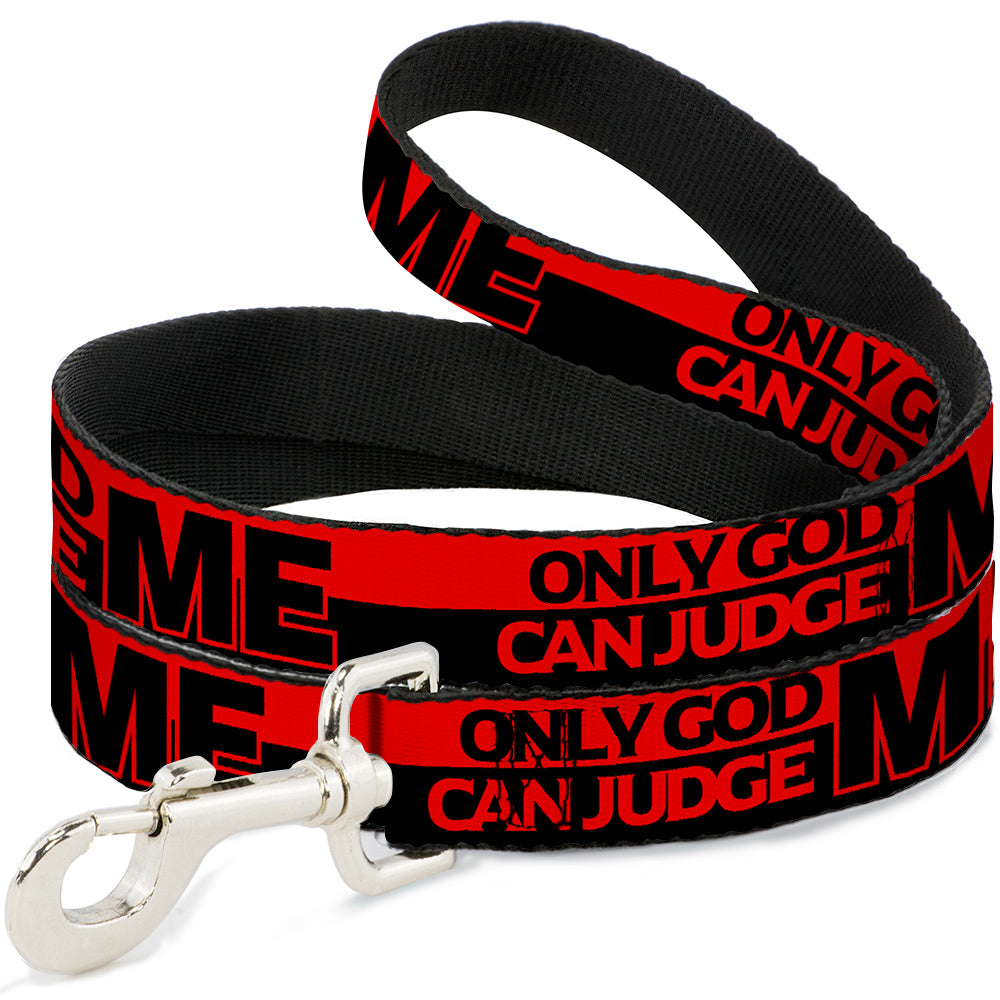 Dog Leash - ONLY GOD CAN JUDGE ME/Stripe Red/Black/Red Dog Leashes Buckle-Down