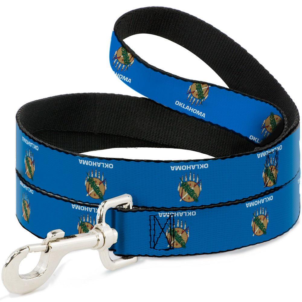 Dog Leash - Oklahoma State Flag Sky Blue/White Dog Leashes Buckle-Down