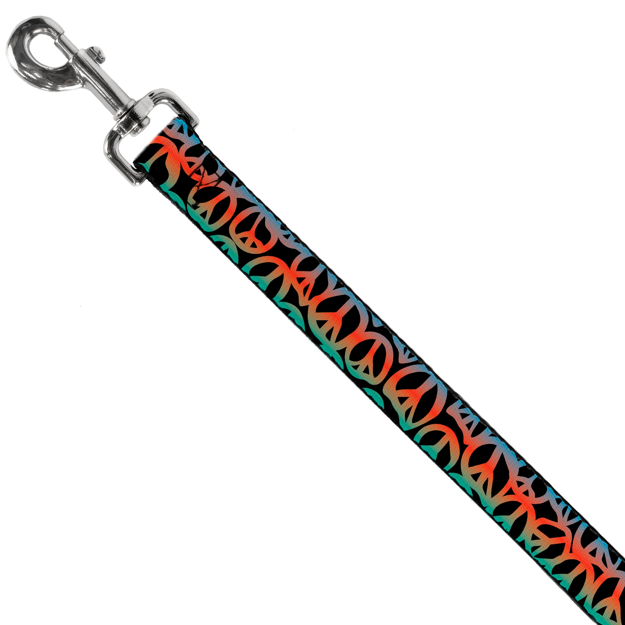 Dog Leash - Peace Black/Multi Color Dog Leashes Buckle-Down