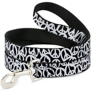 Dog Leash - Peace Black/White Dog Leashes Buckle-Down