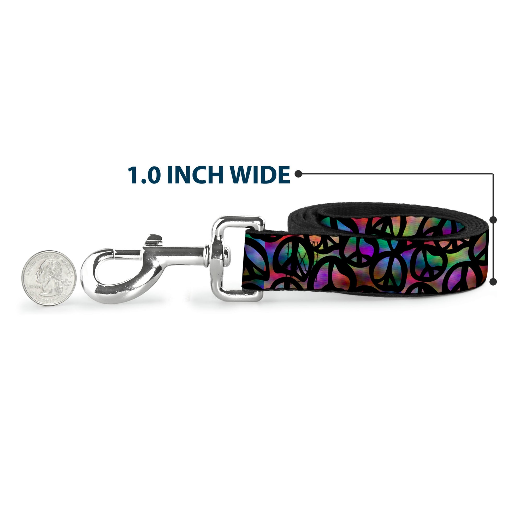 Dog Leash - Peace Psychedelic Dog Leashes Buckle-Down