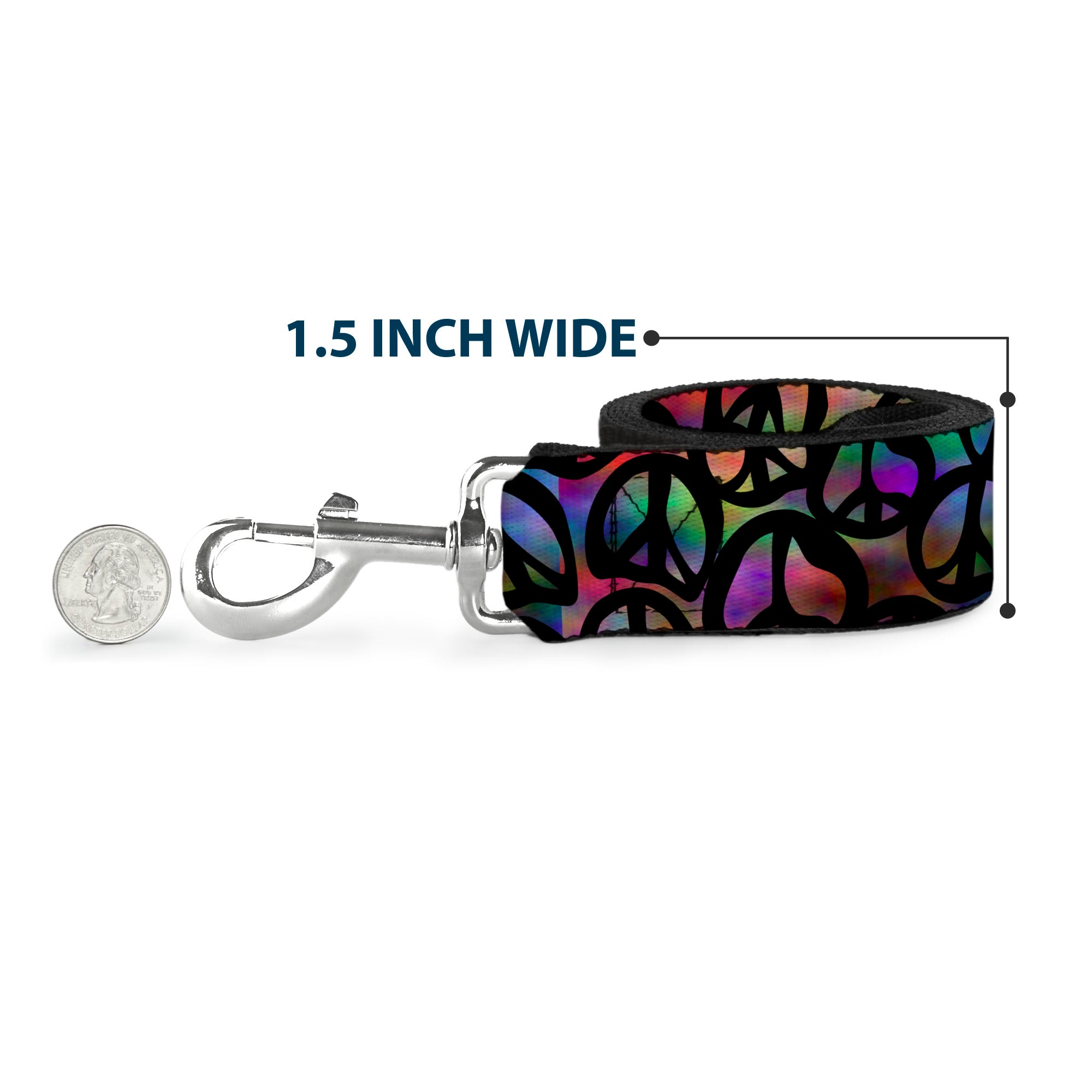 Dog Leash - Peace Psychedelic Dog Leashes Buckle-Down