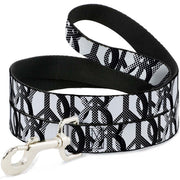 Dog Leash - Peace Dots White/Black Dog Leashes Buckle-Down