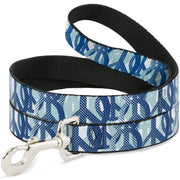 Dog Leash - Peace Dots White/Blue Dog Leashes Buckle-Down