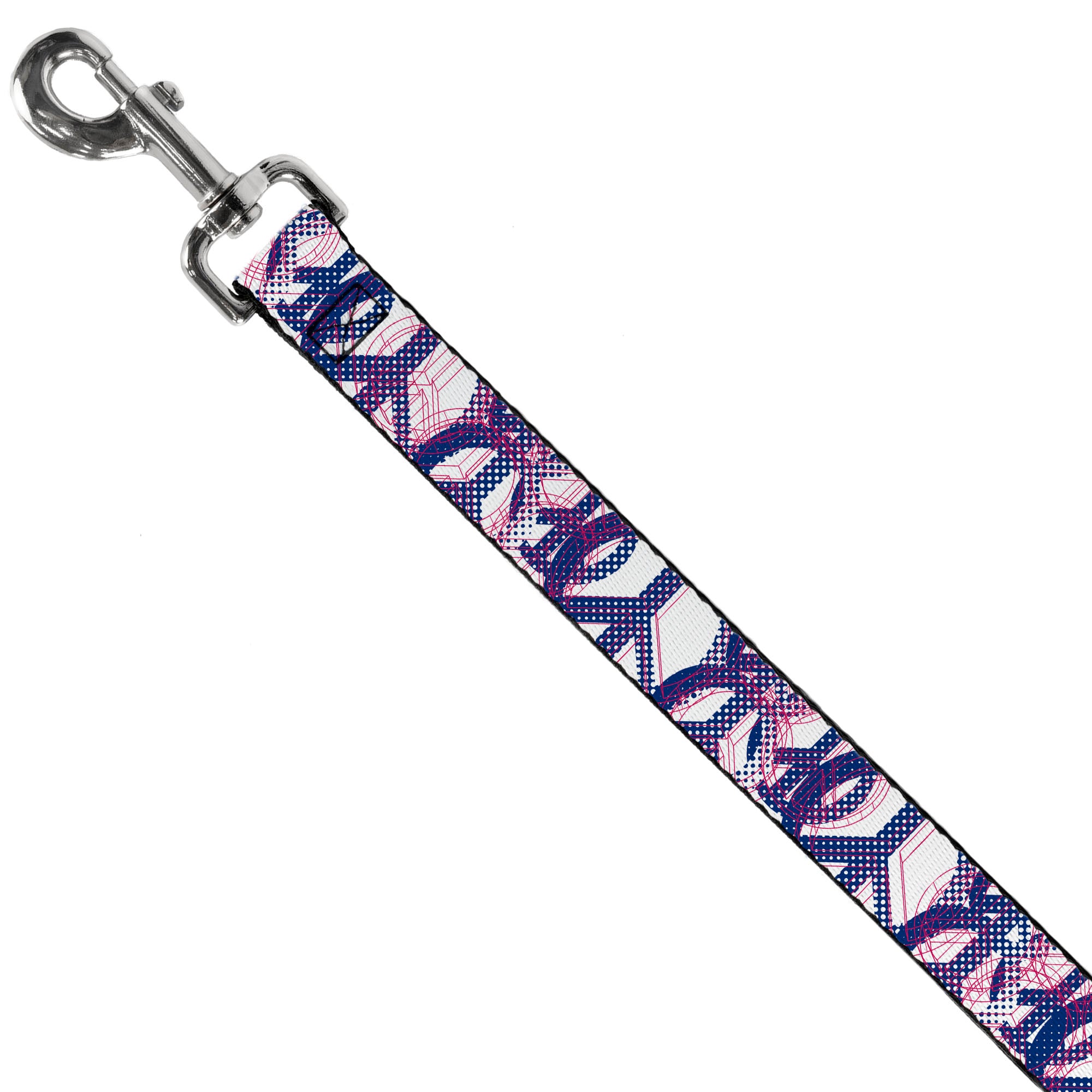 Dog Leash - Peace Mixed White/Blue/Pink Dog Leashes Buckle-Down