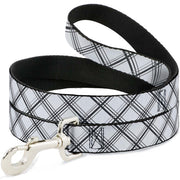 Dog Leash - Plaid X White/Gray Dog Leashes Buckle-Down