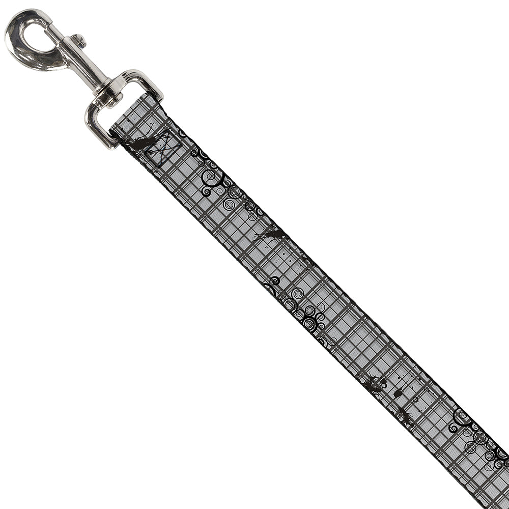 Dog Leash - Plaid Curls Gray Dog Leashes Buckle-Down