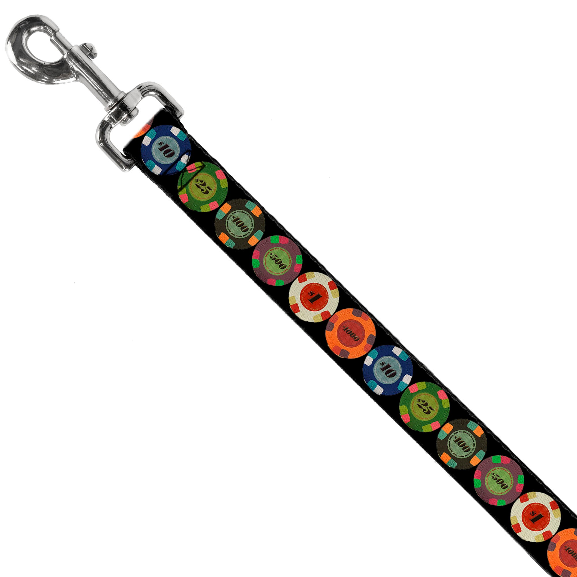 Dog Leash - Poker Chips 1 Dog Leashes Buckle-Down