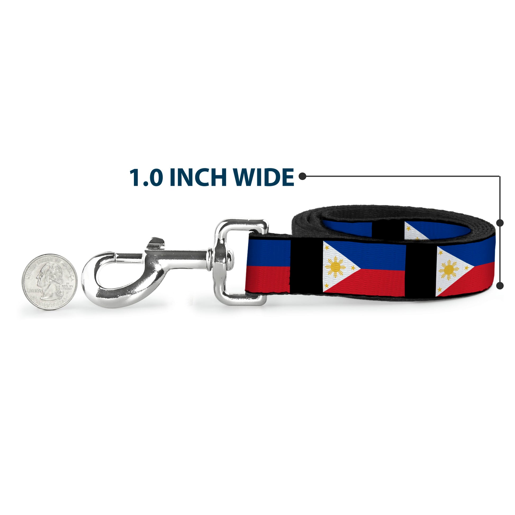 Dog Leash - Philippines Flags Dog Leashes Buckle-Down