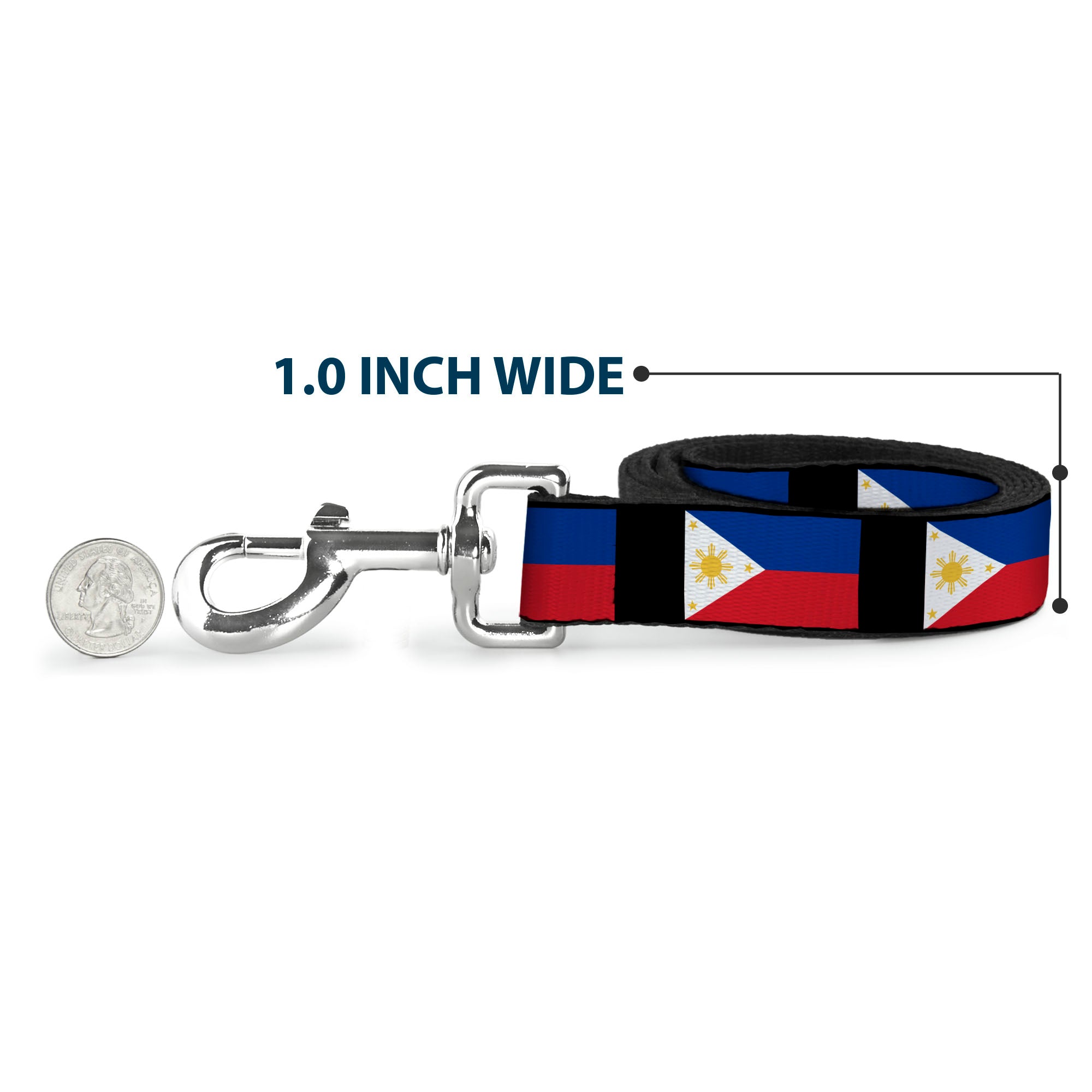Dog Leash - Philippines Flags Dog Leashes Buckle-Down