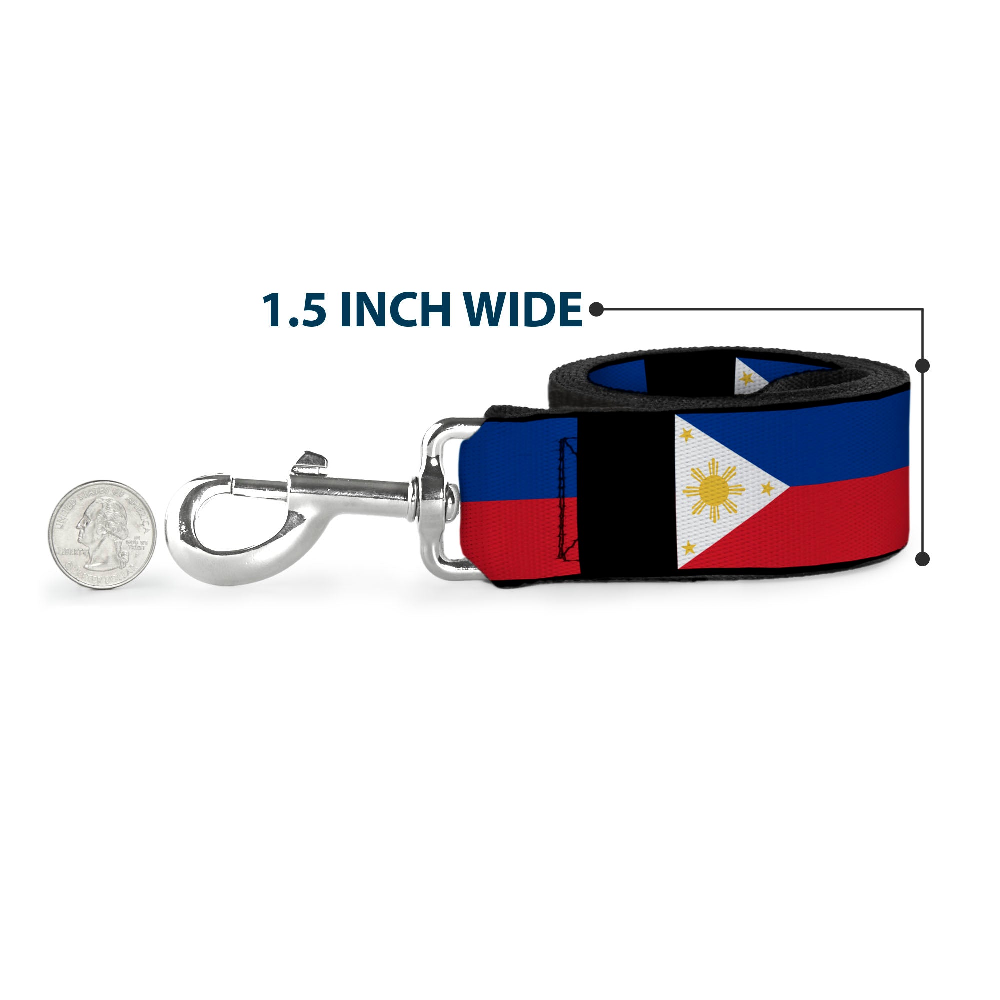 Dog Leash - Philippines Flags Dog Leashes Buckle-Down