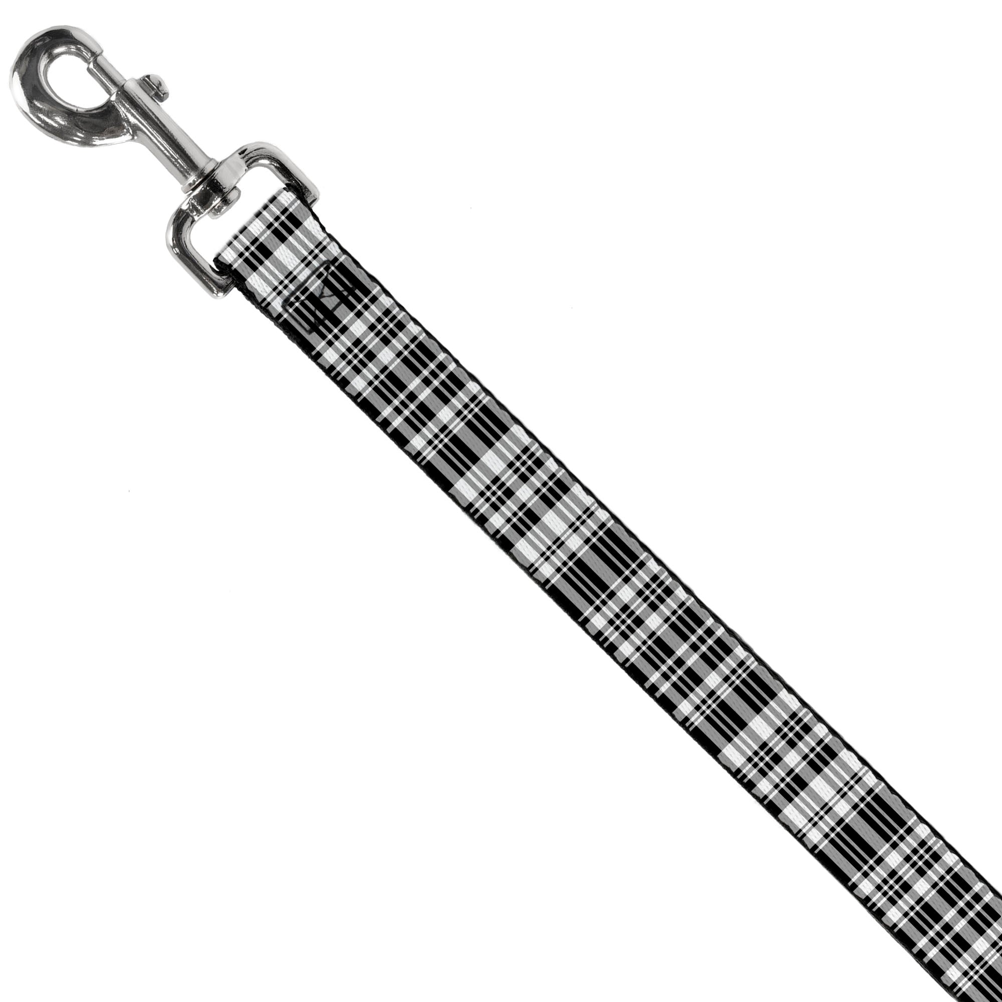 Dog Leash - Plaid Black/White Dog Leashes Buckle-Down