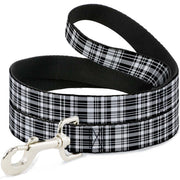 Dog Leash - Plaid Black/White Dog Leashes Buckle-Down