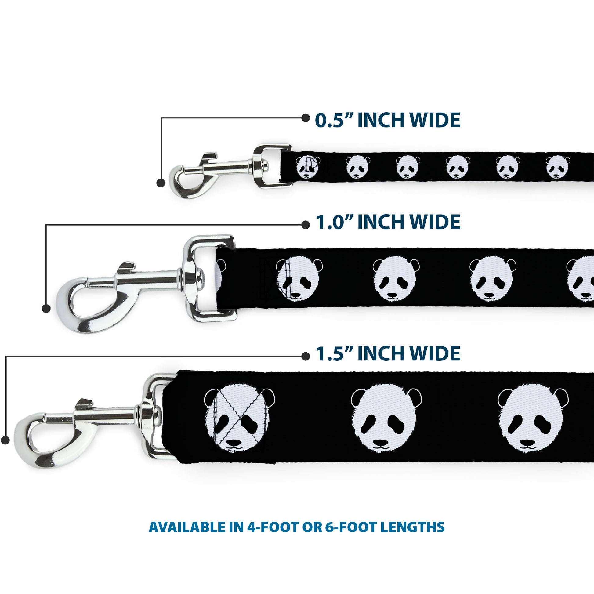 Dog Leash - Panda Bear Repeat Dog Leashes Buckle-Down
