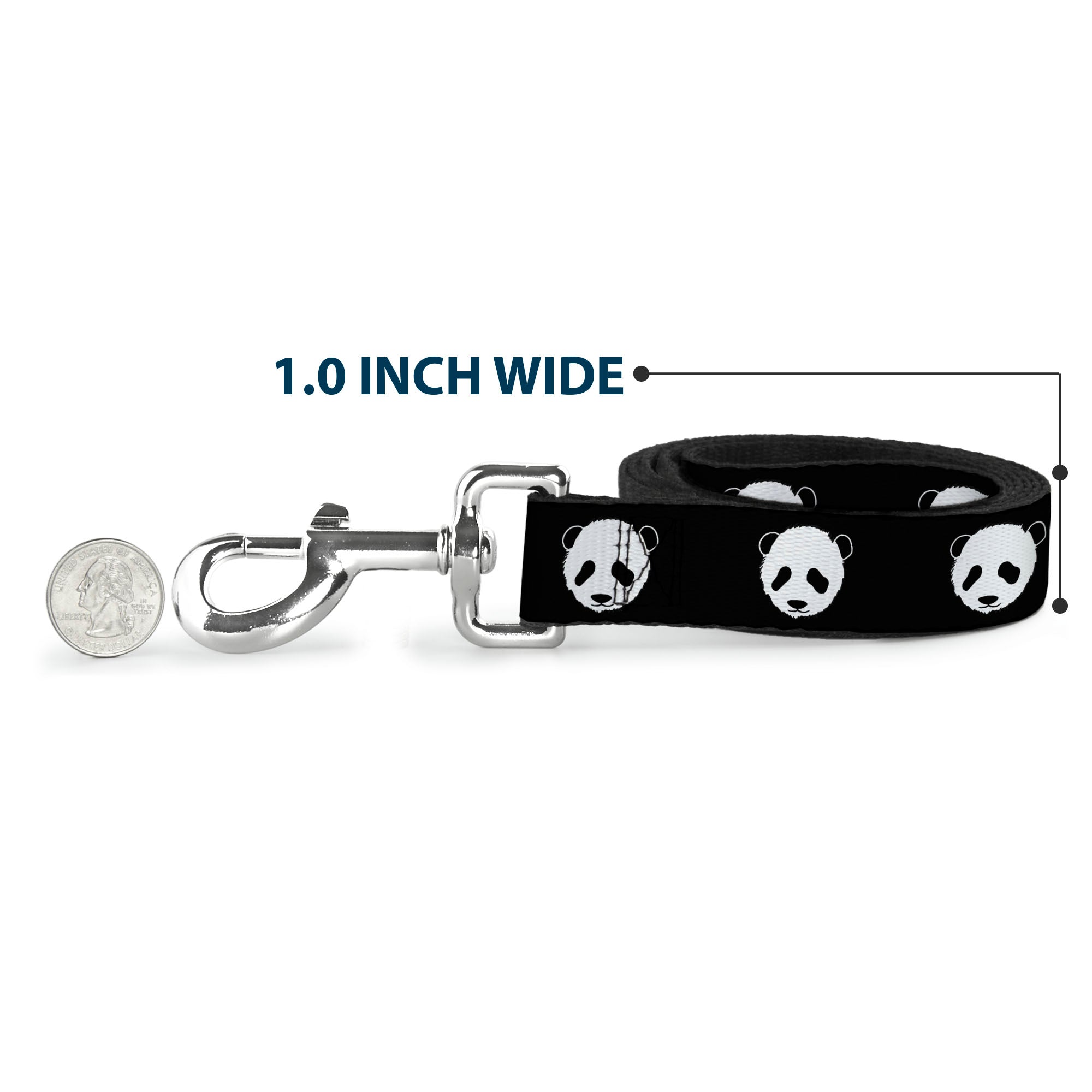 Dog Leash - Panda Bear Repeat Dog Leashes Buckle-Down