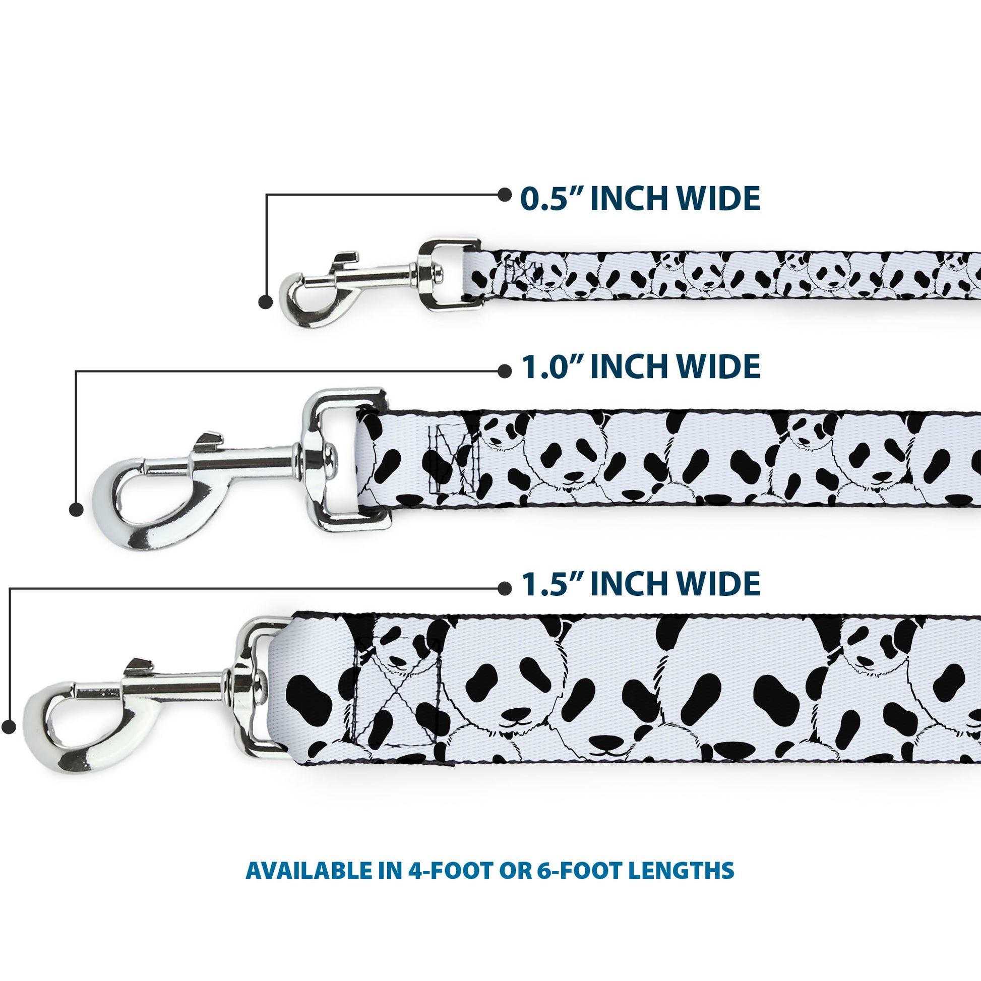 Dog Leash - Panda Bear Stacked Dog Leashes Buckle-Down