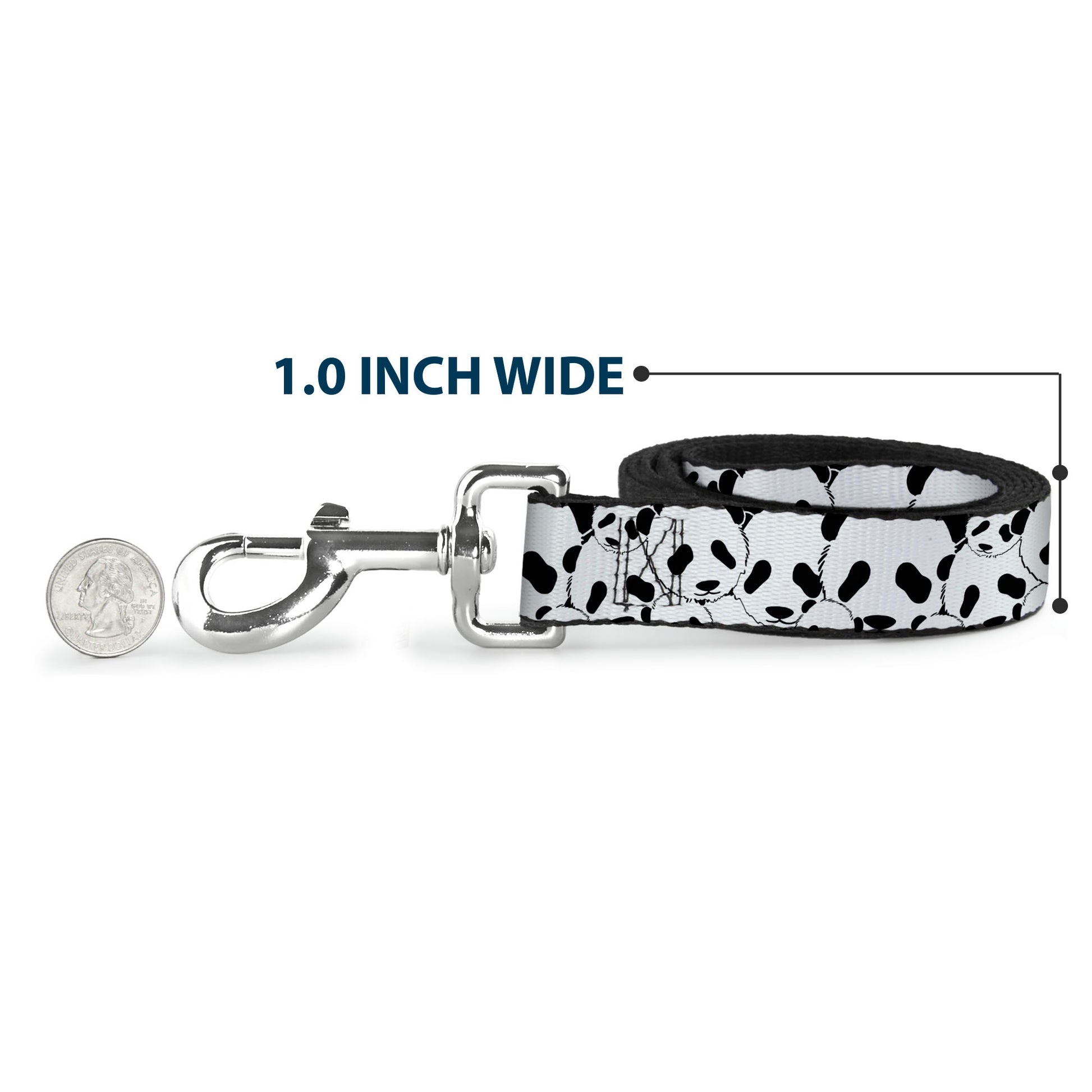 Dog Leash - Panda Bear Stacked Dog Leashes Buckle-Down