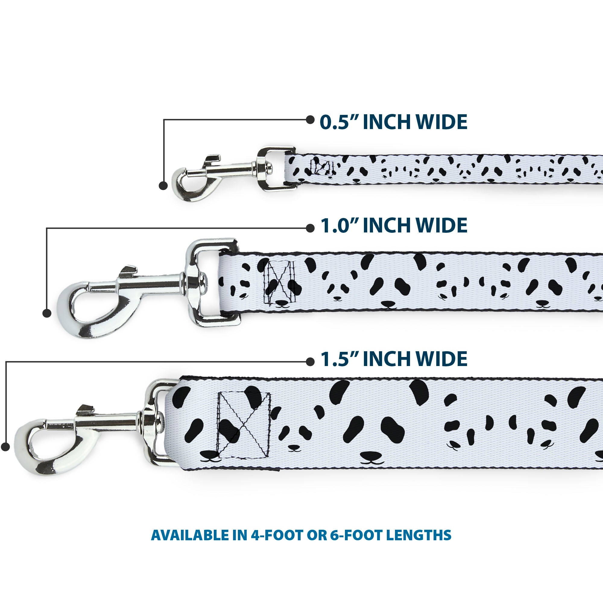 Dog Leash - Panda Bear Spots Dog Leashes Buckle-Down
