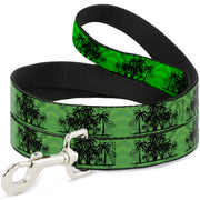 Dog Leash - Palm Trees/Rings Greens/Blacks Dog Leashes Buckle-Down