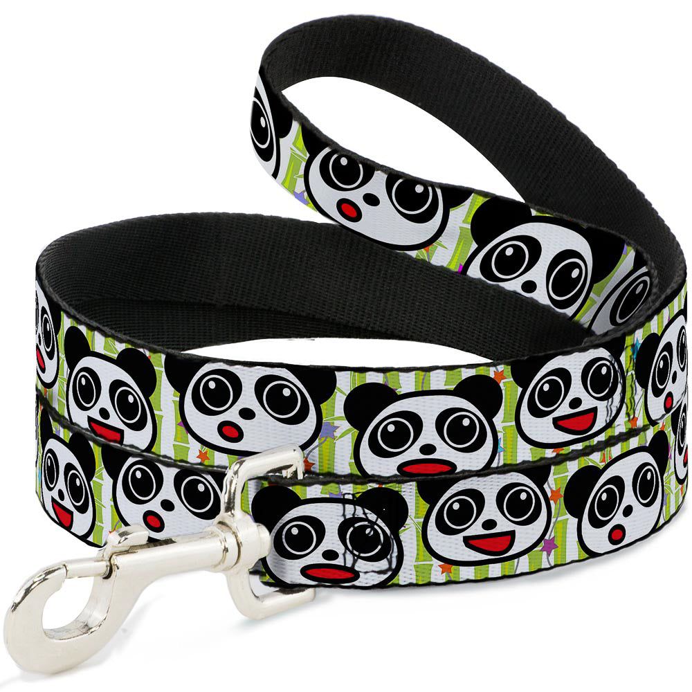 Dog Leash - Panda Bear Cartoon Bamboo Dog Leashes Buckle-Down