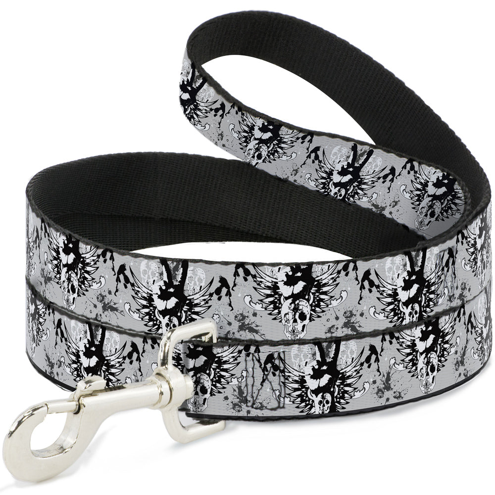 Dog Leash - Peace w/Wings Gray Dog Leashes Buckle-Down