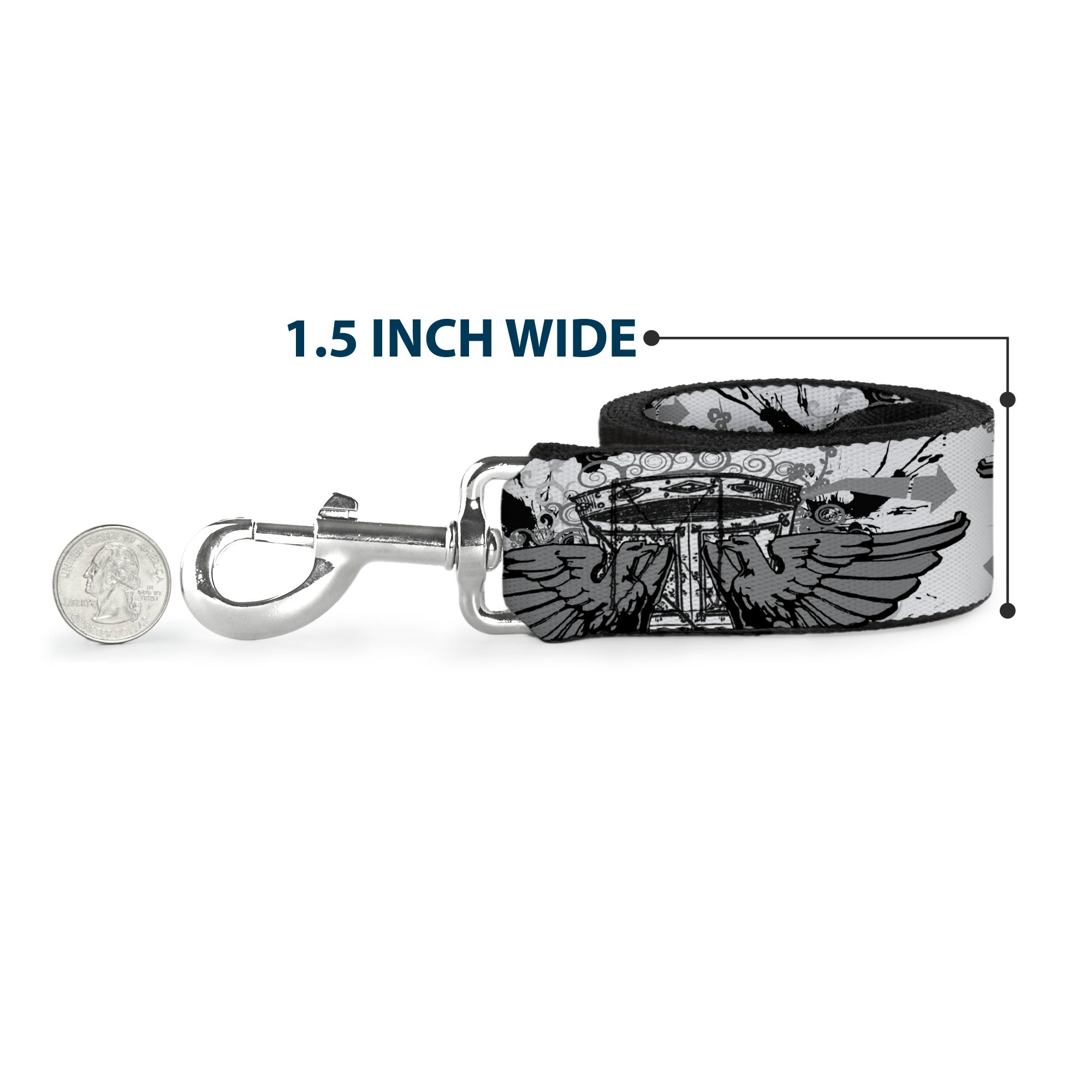 Dog Leash - Phoenix Shield White Dog Leashes Buckle-Down